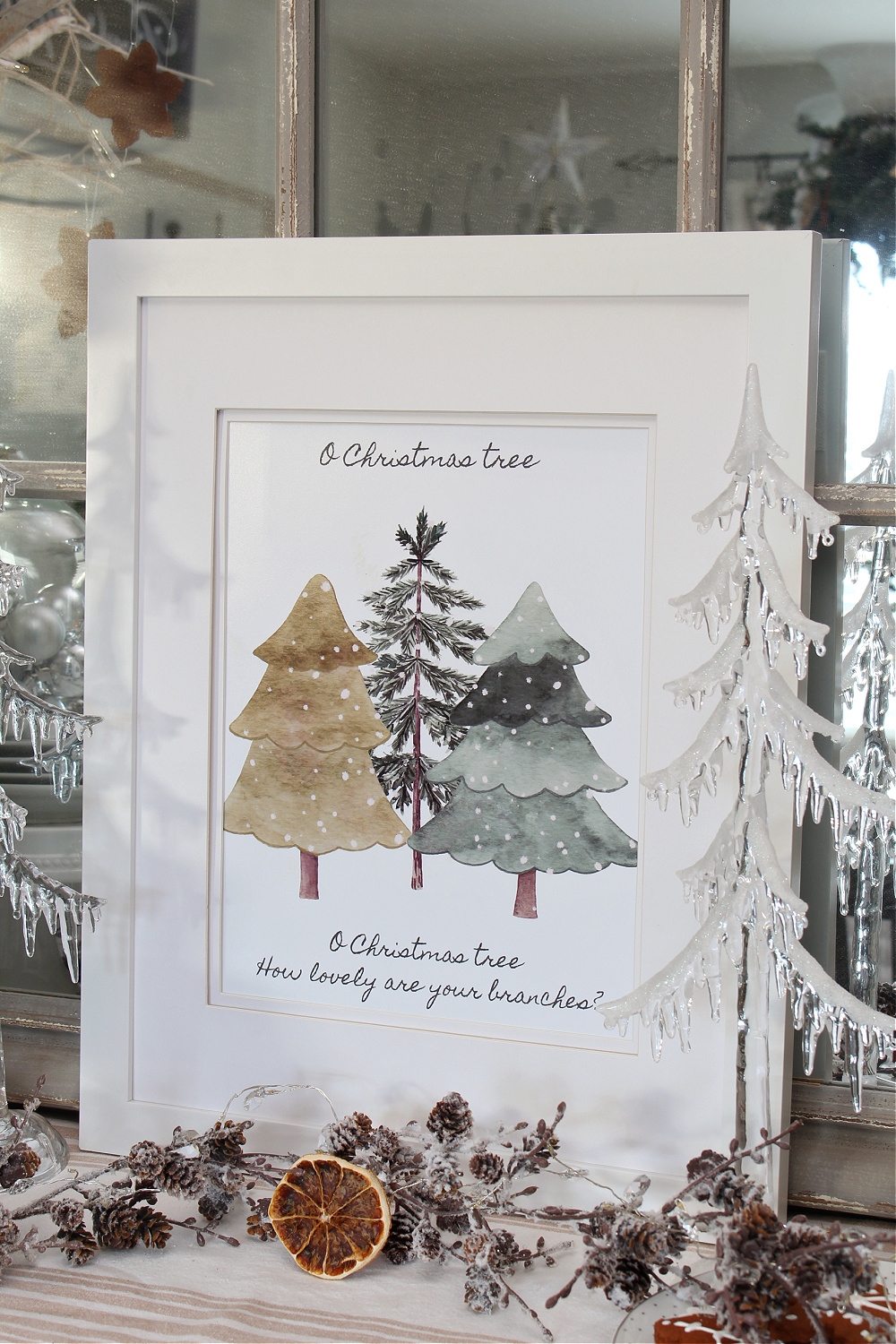 free printable christmas tree art - clean and scentsible